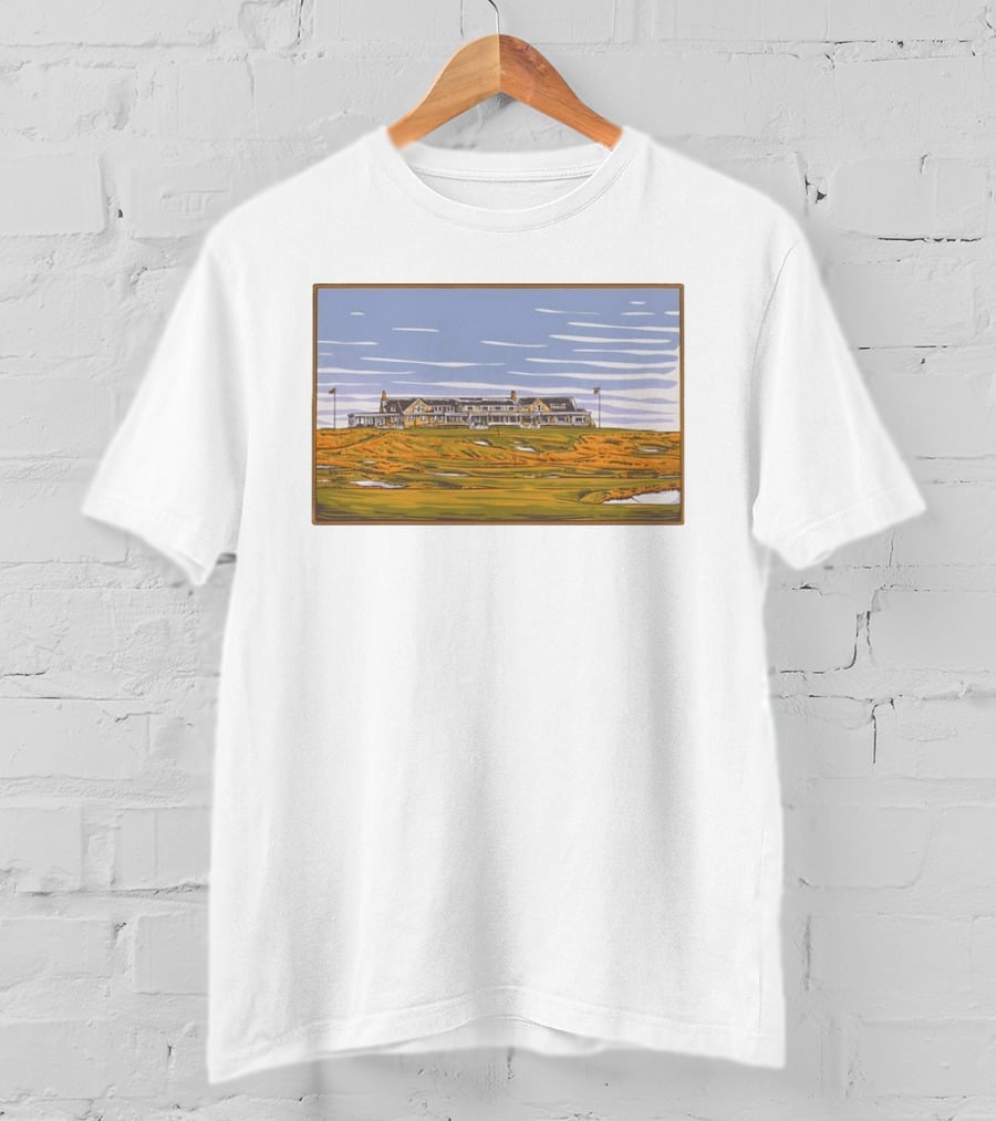 Southampton Golf Course Clubhouse Landscape Painting T-Shirt
