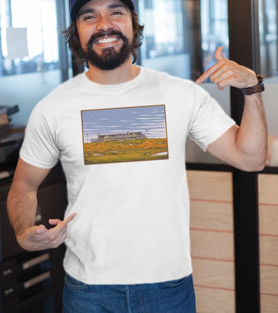 Southampton Golf Course Clubhouse Landscape Painting T-Shirt