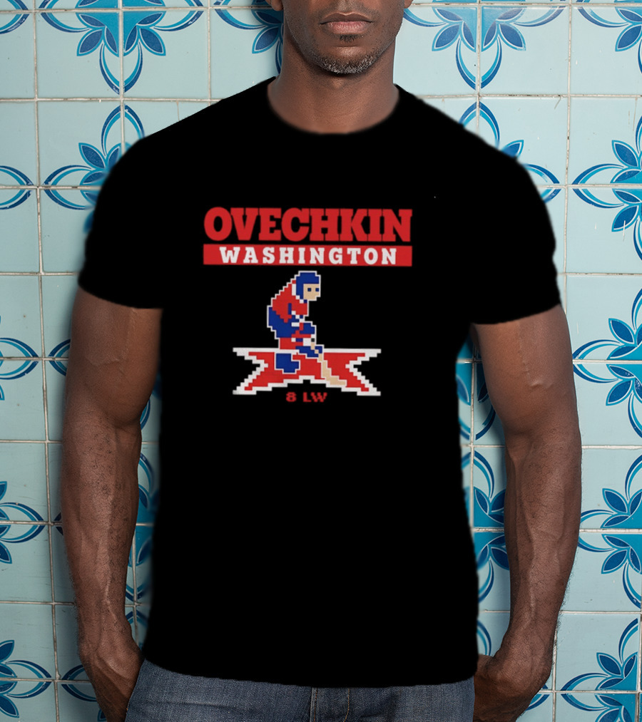 Ovechkin Washington Capitals 8 Bit Hockey LW T-Shirt