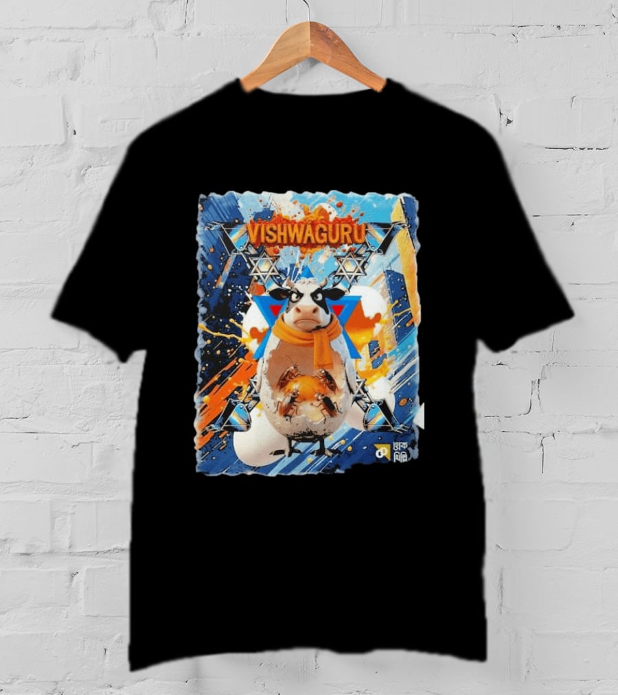 Vishwaguru Cow 2026 Stars Abstract T-Shirt