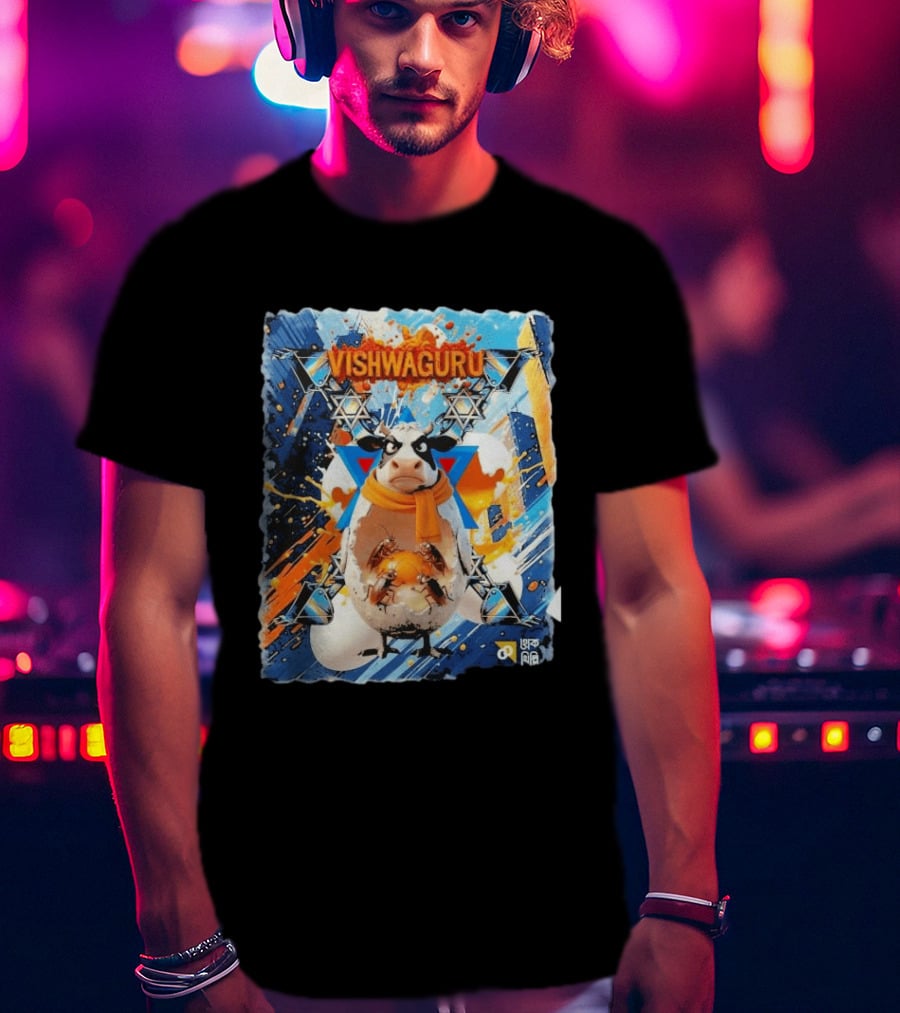Vishwaguru Cow 2026 Stars Abstract T-Shirt