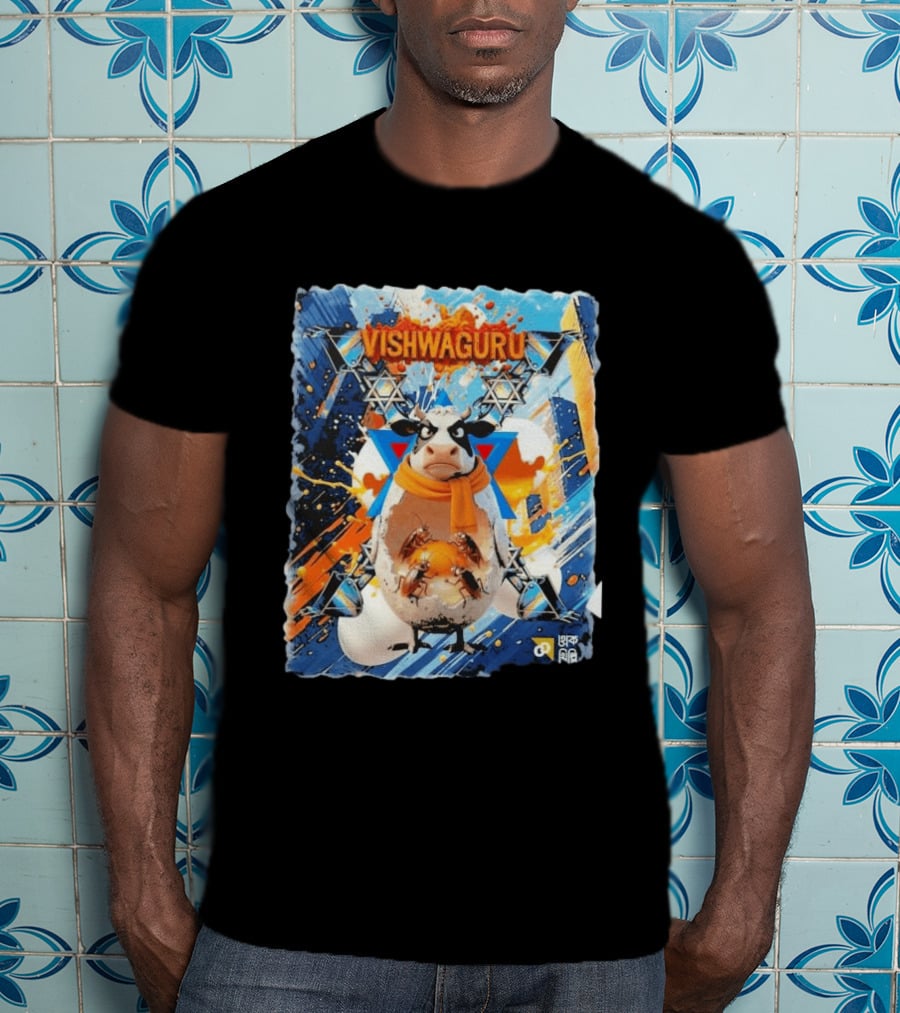 Vishwaguru Cow 2026 Stars Abstract T-Shirt
