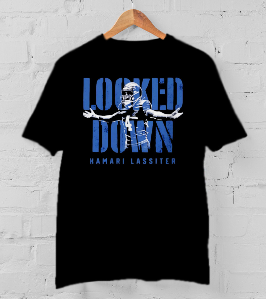 Kamari Lassiter Locked Down Football Player Number 4 T-Shirt