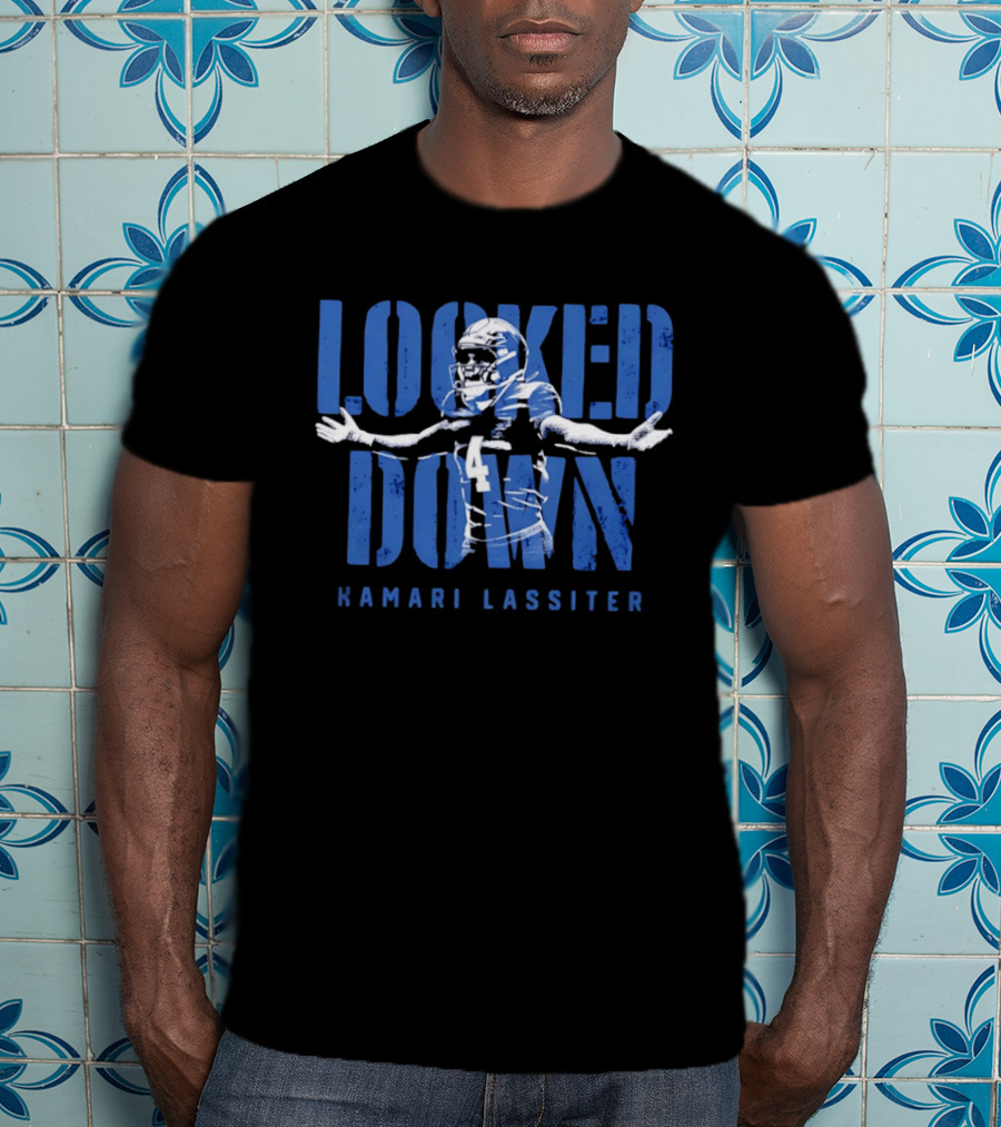 Kamari Lassiter Locked Down Football Player Number 4 T-Shirt