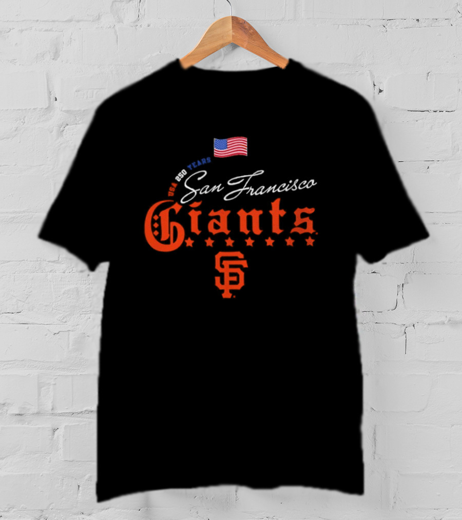 San Francisco Giants MLB USA American Flag 4th Of July Celebration T-Shirt