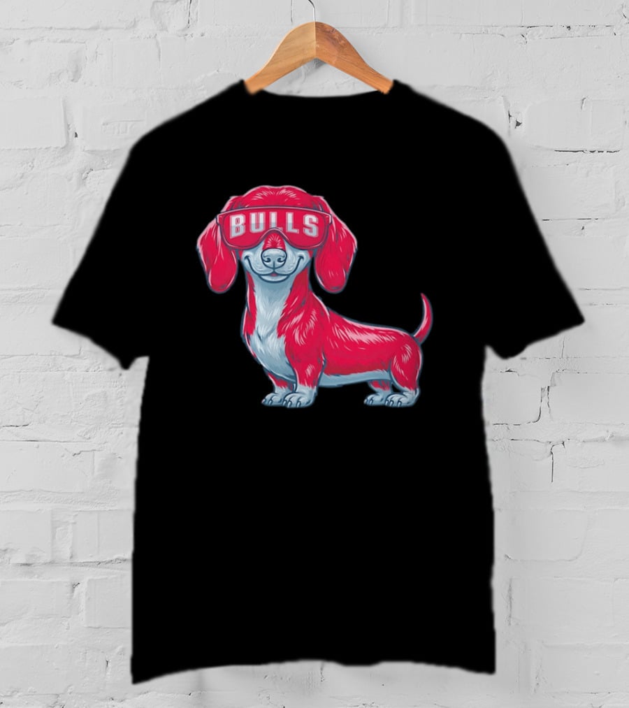 Bulls Dachshund With Sunglasses Cartoon T-Shirt