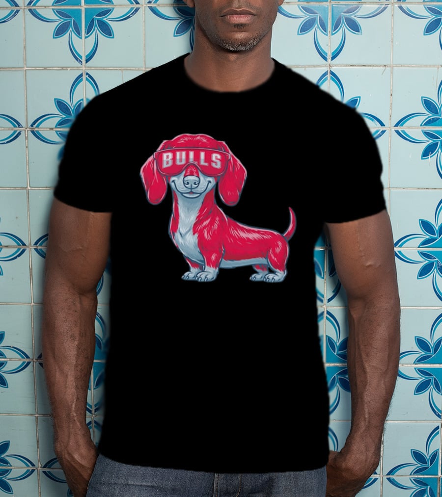 Bulls Dachshund With Sunglasses Cartoon T-Shirt