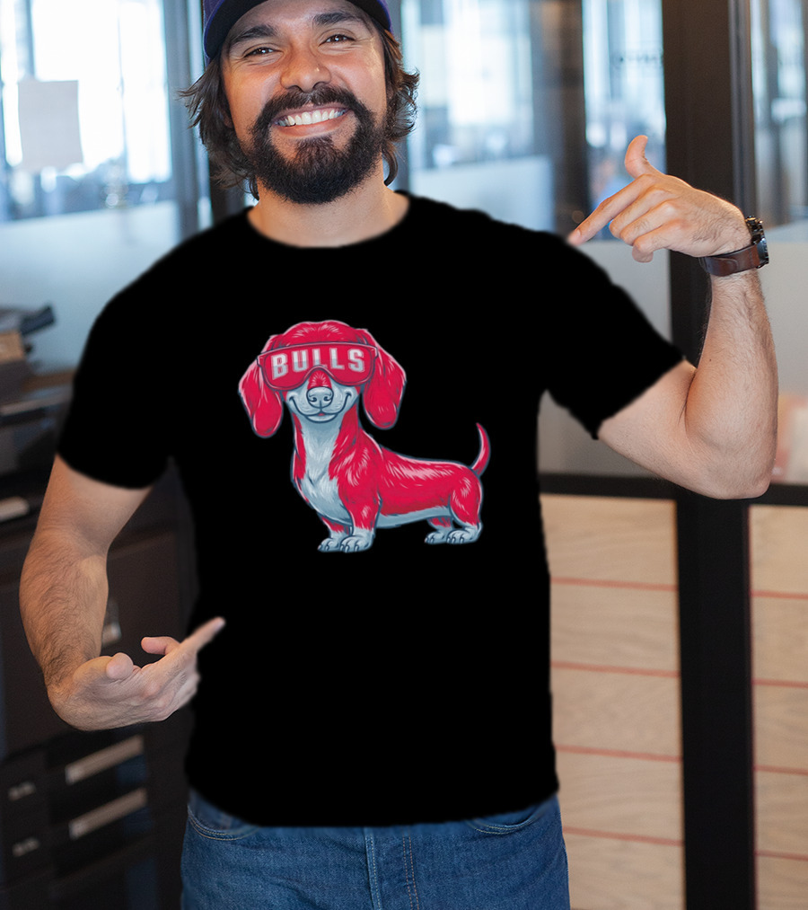 Bulls Dachshund With Sunglasses Cartoon T-Shirt