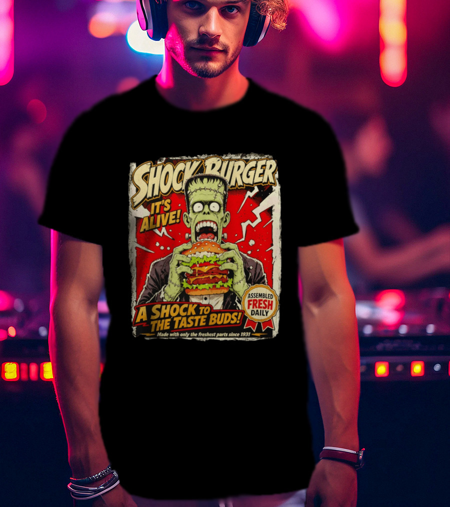 Shock Burger It's Alive Assembled Fresh Daily Since 1931 T-Shirt