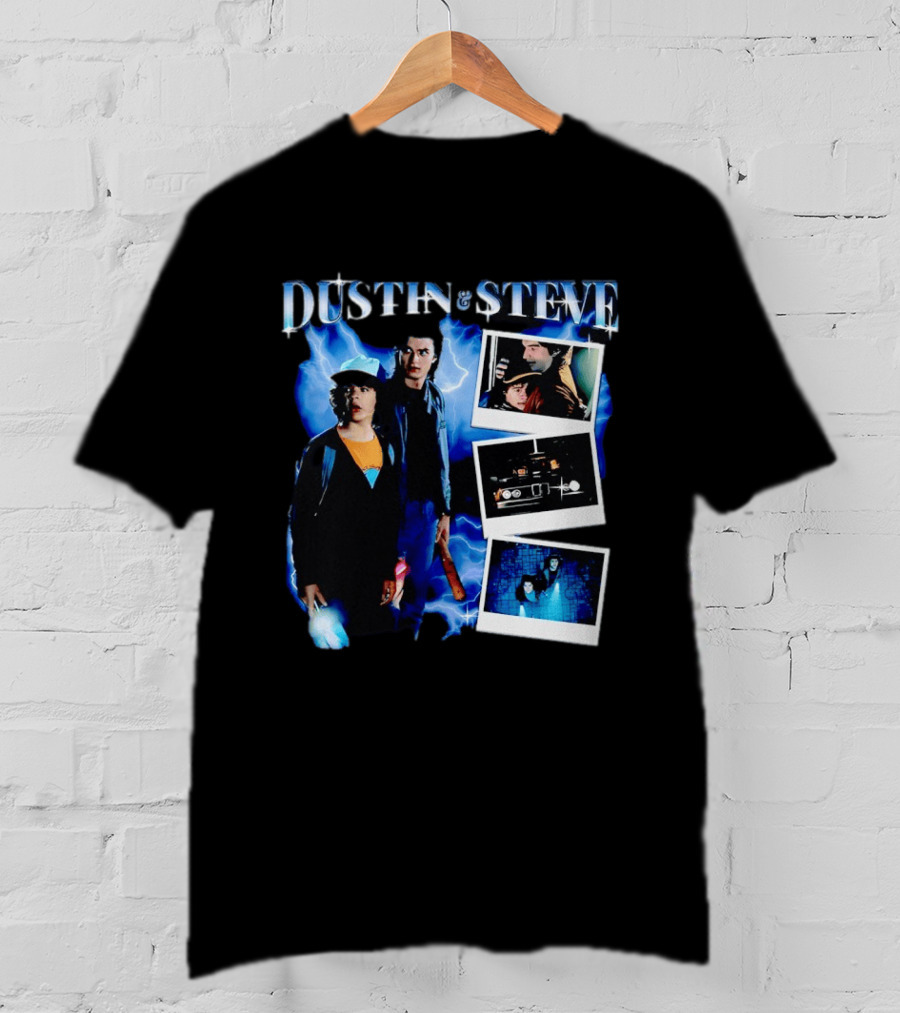 Dustin Steve Polaroid Photos Lightning T-Shirt