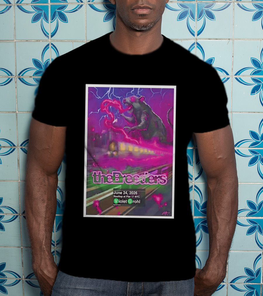 The Breeders Violet Grohl June 24 2026 Pier 17 NYC Rooftop Concert T-Shirt