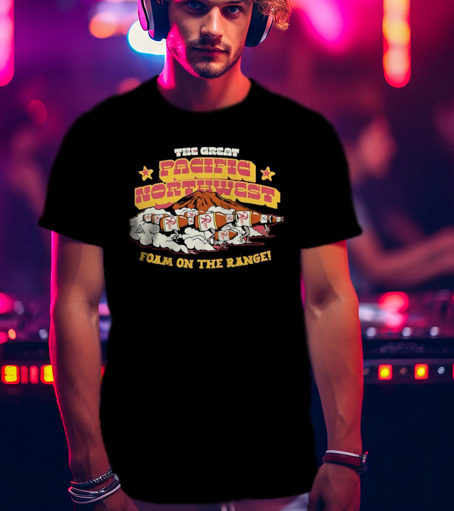 The Great Pacific Northwest Foam On The Range Rainier Beer Mountain T-Shirt