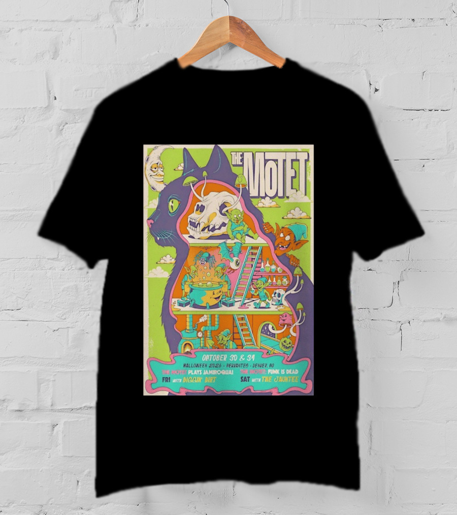 The Motet Plays Jamiroquai Halloween 2026 Cervantes Denver Concert Funk Is Dead Diggin' Dirt The Jauntee T-Shirt