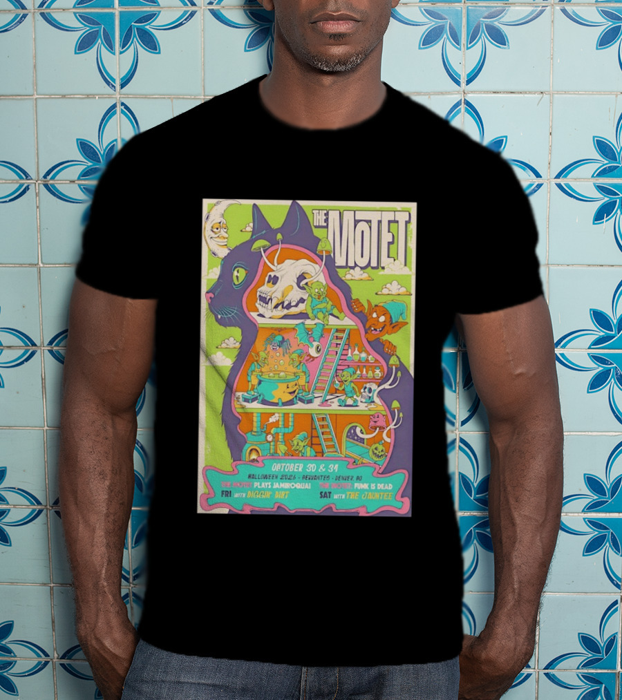 The Motet Plays Jamiroquai Halloween 2026 Cervantes Denver Concert Funk Is Dead Diggin' Dirt The Jauntee T-Shirt