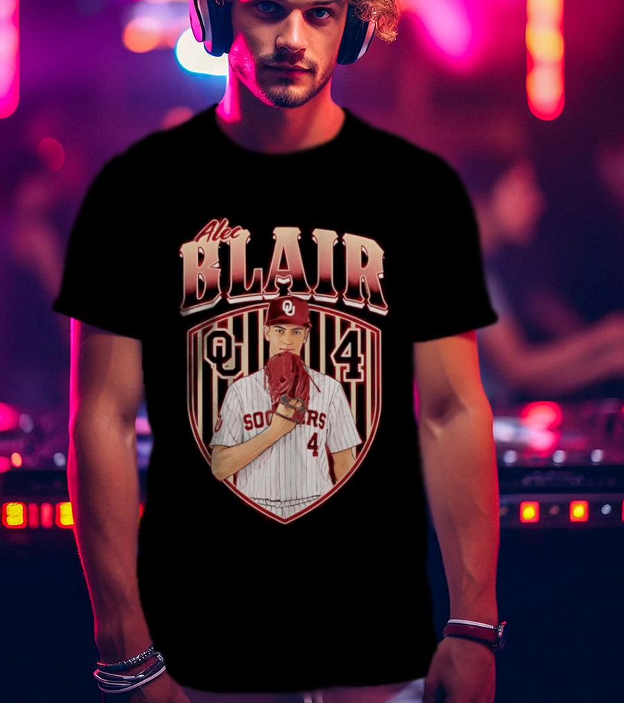 Oklahome Sooners Alec Blair Number 4 Baseball Player T-Shirt