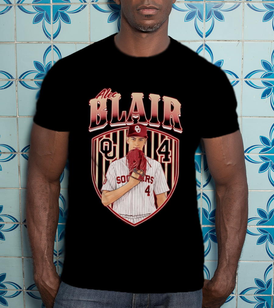 Oklahome Sooners Alec Blair Number 4 Baseball Player T-Shirt
