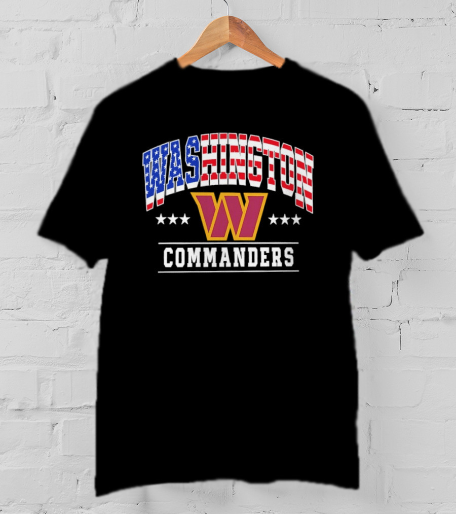 Washington Commanders 1776 2026 250 Years 4th Of July American Flag Stars T-Shirt