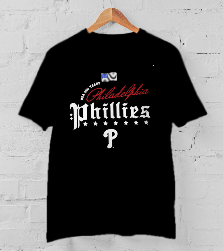 Philadelphia Phillies MLB USA 250 Years 4th Of July Celebration T-Shirt
