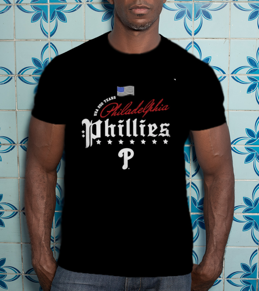 Philadelphia Phillies MLB USA 250 Years 4th Of July Celebration T-Shirt