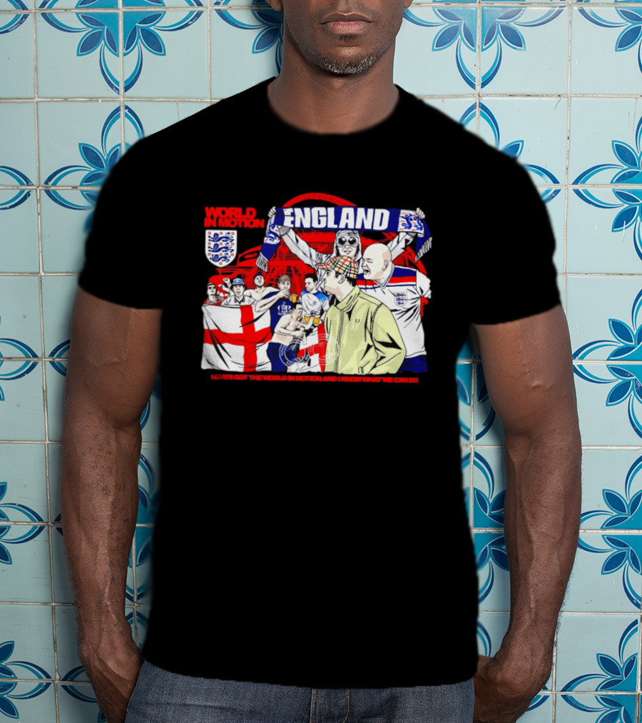 World In Motion England Football Fans Wembley Stadium England Supporters T-Shirt