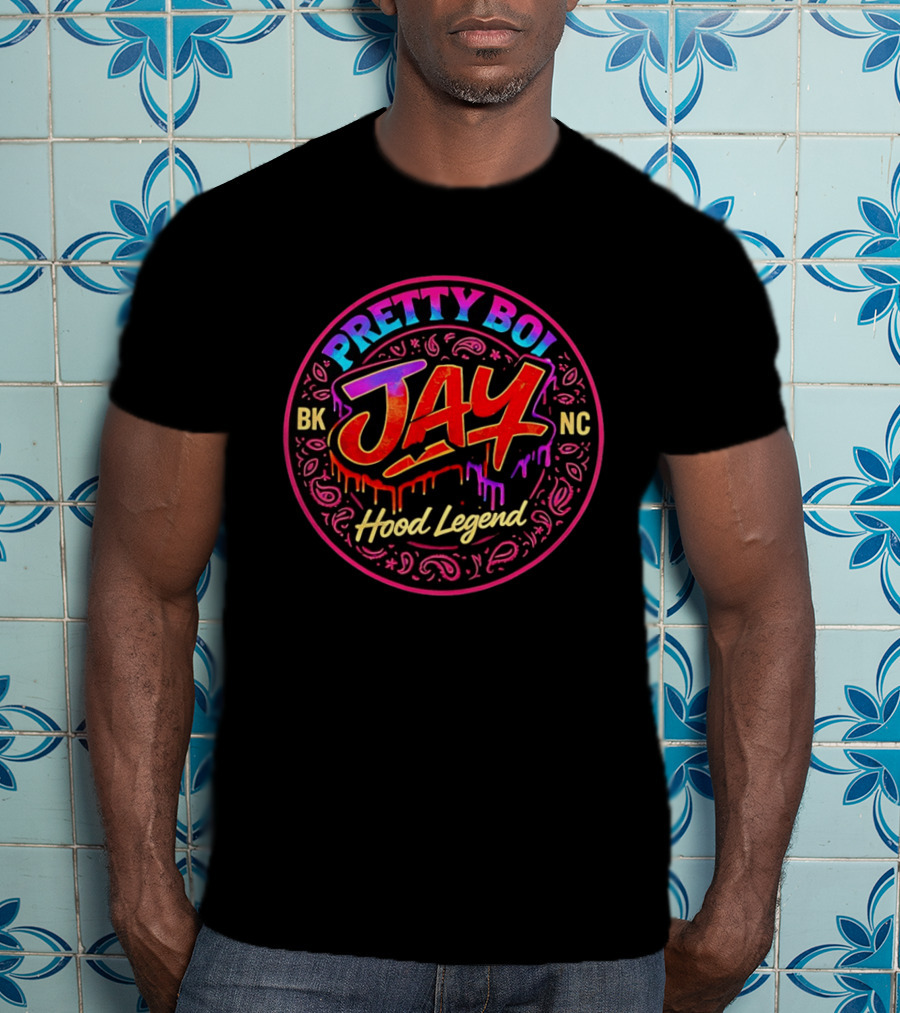 Pretty Boi Jay BK NC Hood Legend Graffiti T-Shirt