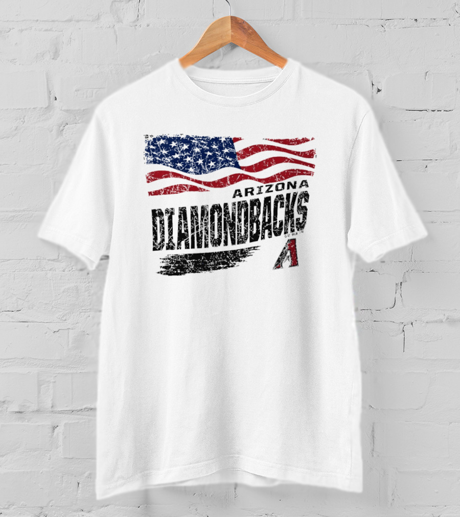 Arizona Diamondbacks Waving American Flag Fourth Of July Celebration T-Shirt