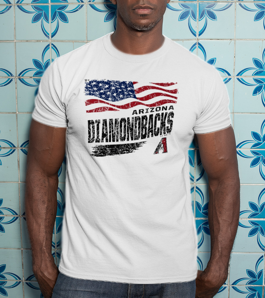 Arizona Diamondbacks Waving American Flag Fourth Of July Celebration T-Shirt