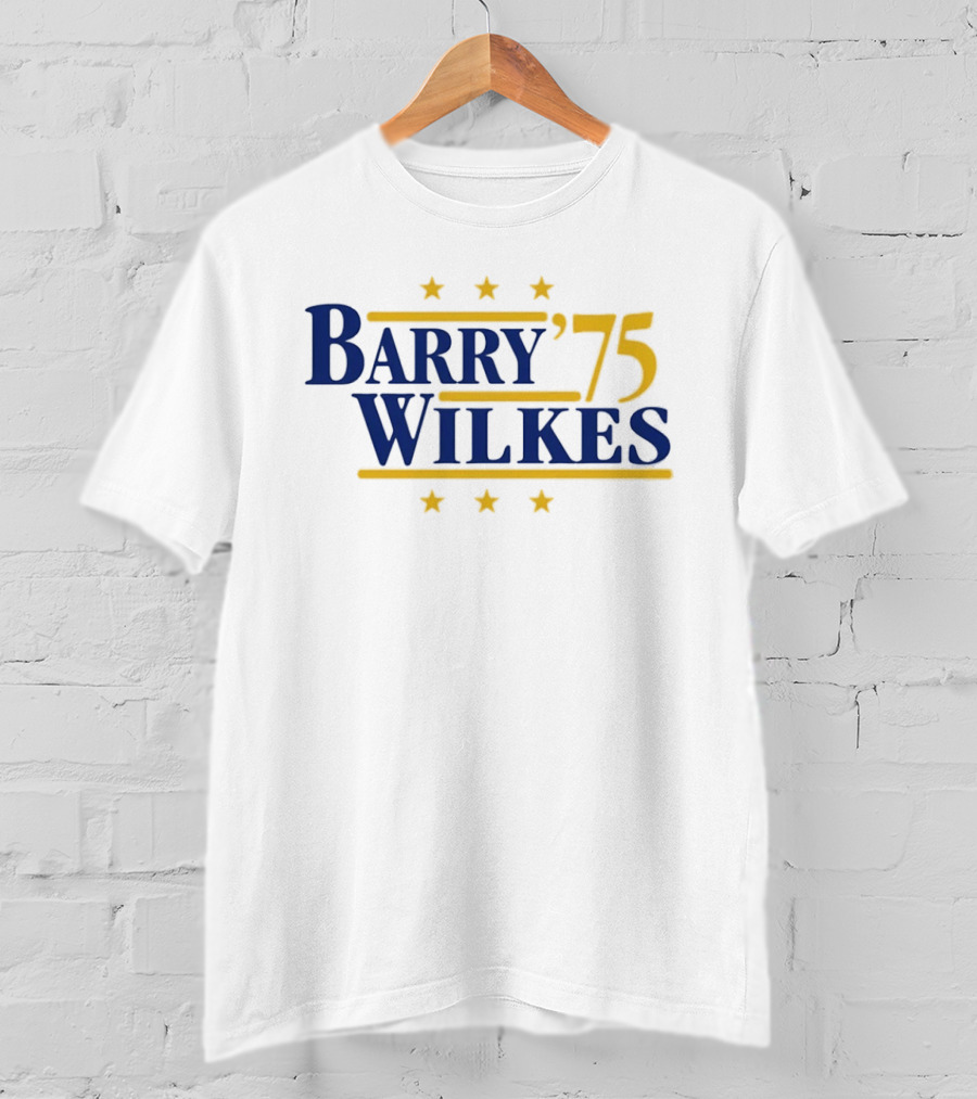 Barry Wilkes '75 Golden State Warriors Six Stars T-Shirt