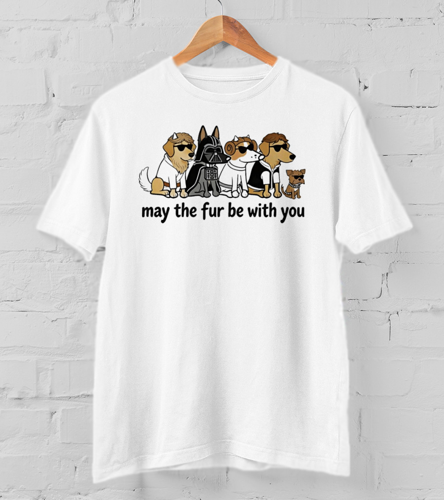 May The Fur Be With You DogGeek Star Wars Dogs T-Shirt