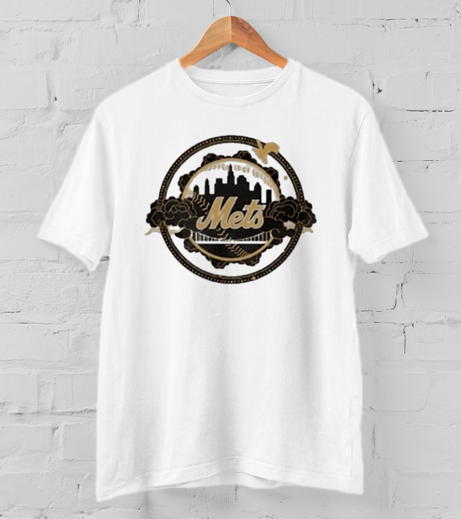 Mets Fourth Wing Night Skyline Baseball T-Shirt