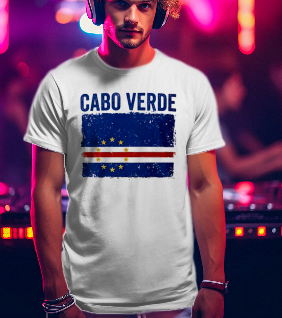 Cabo Verde Flag African Country Patriotic Stars And Stripes T-Shirt