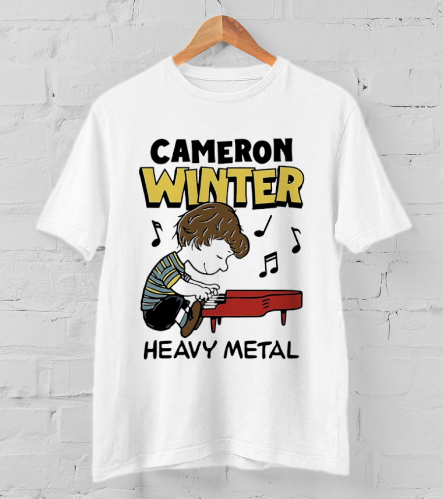 Cameron Winter Heavy Metal Schroeder Peanuts Comic Piano T-Shirt