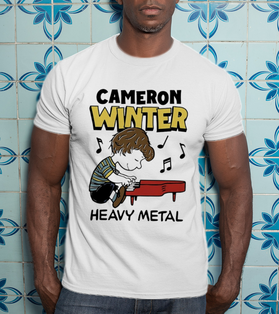 Cameron Winter Heavy Metal Schroeder Peanuts Comic Piano T-Shirt