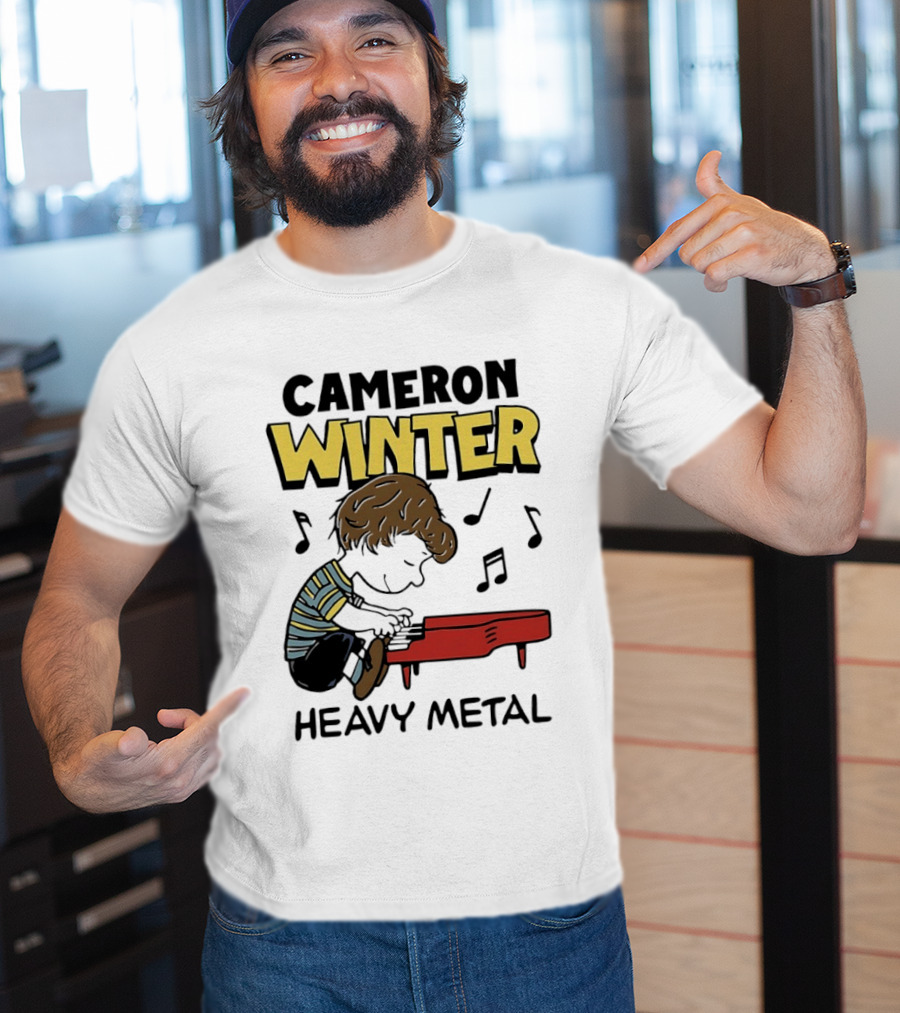 Cameron Winter Heavy Metal Schroeder Peanuts Comic Piano T-Shirt