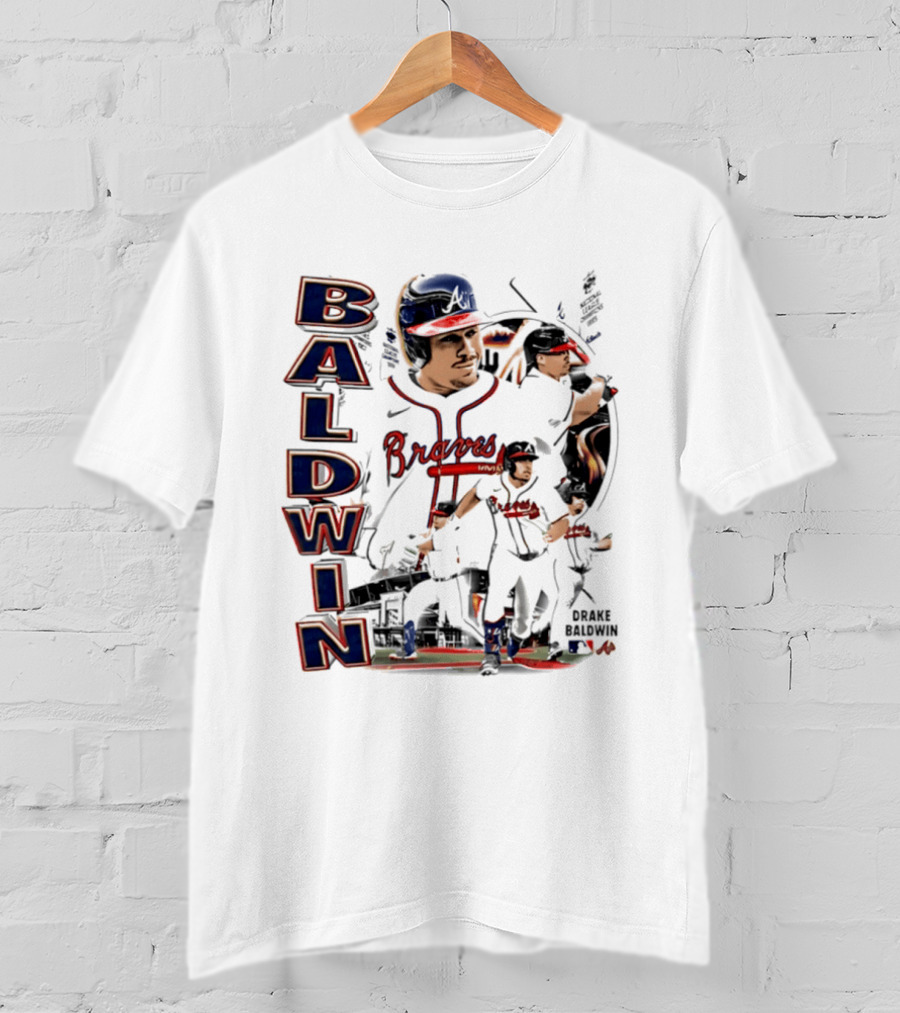 Atlanta Braves Baldwin 90s Bootleg Collage T-Shirt