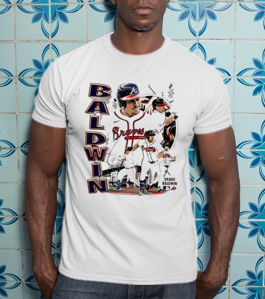 Atlanta Braves Baldwin 90s Bootleg Collage T-Shirt