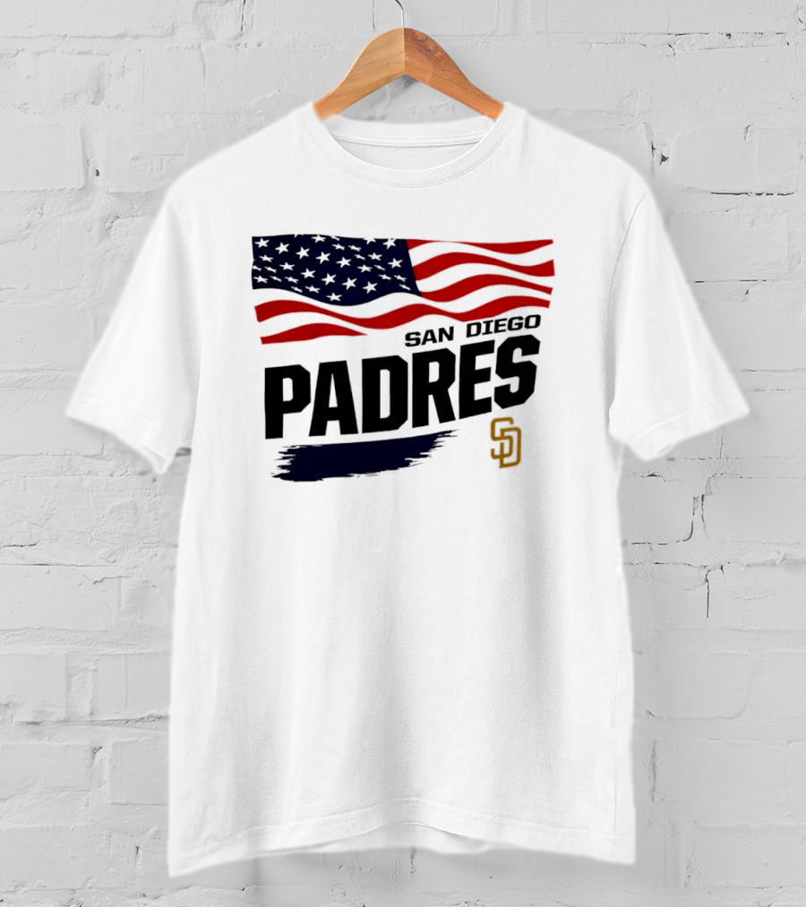 San Diego Padres American Flag SD T-Shirt