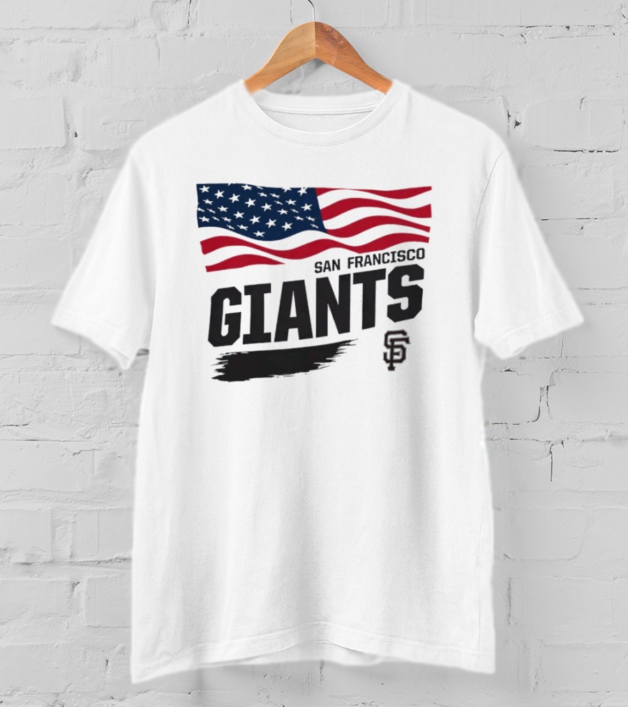 San Francisco Giants American Flag SF Baseball T-Shirt