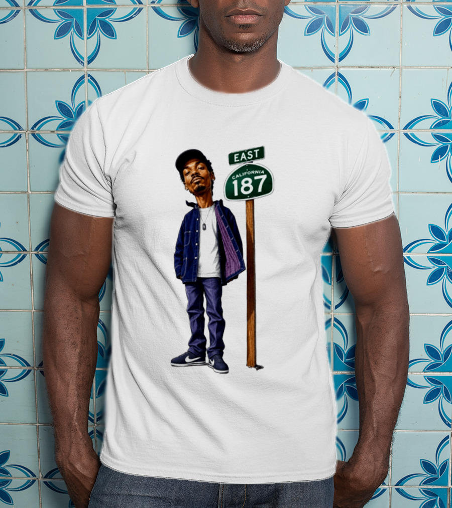 Snoop Dogg California 187 East Sign West Coast Hip Hop T-Shirt