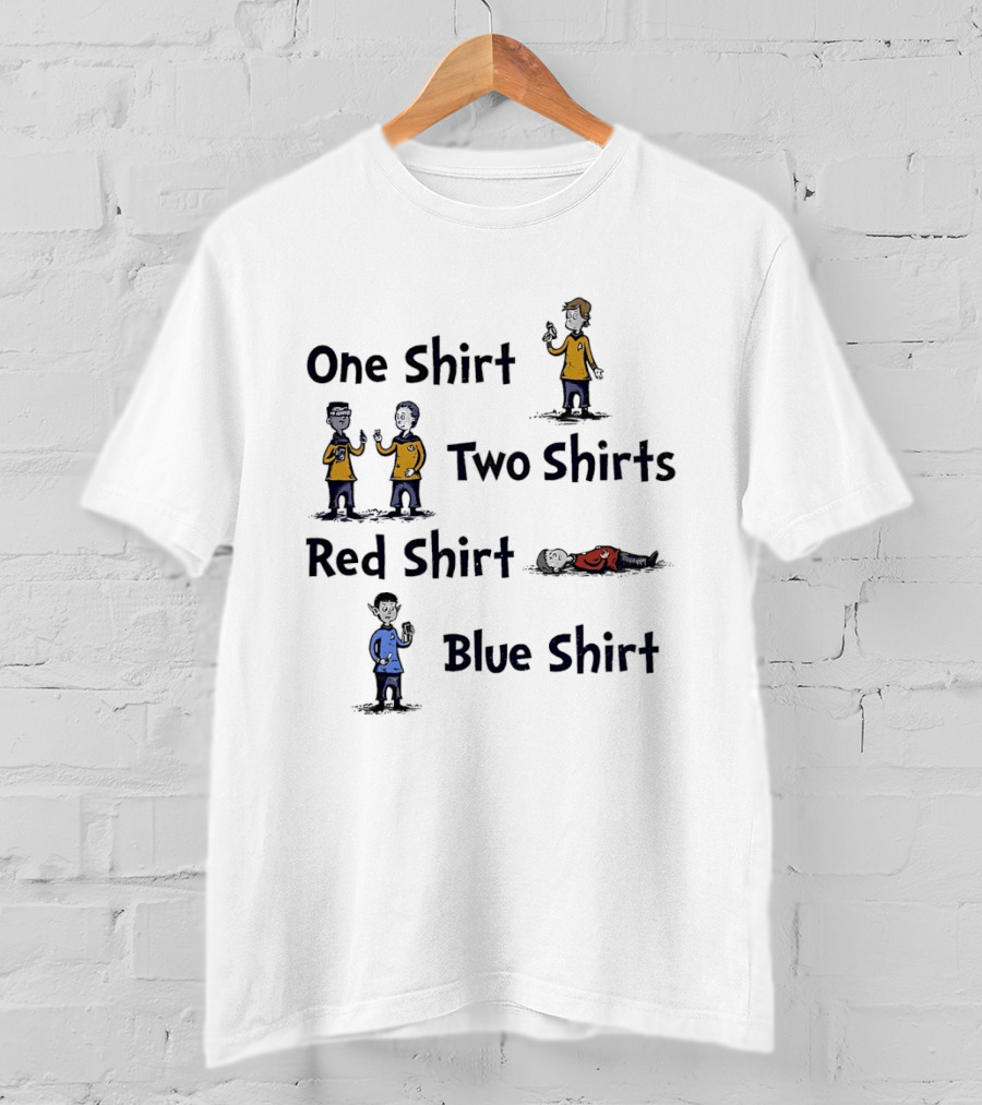 One Shirt Two Shirts Red Shirt Blue Meme T-Shirt