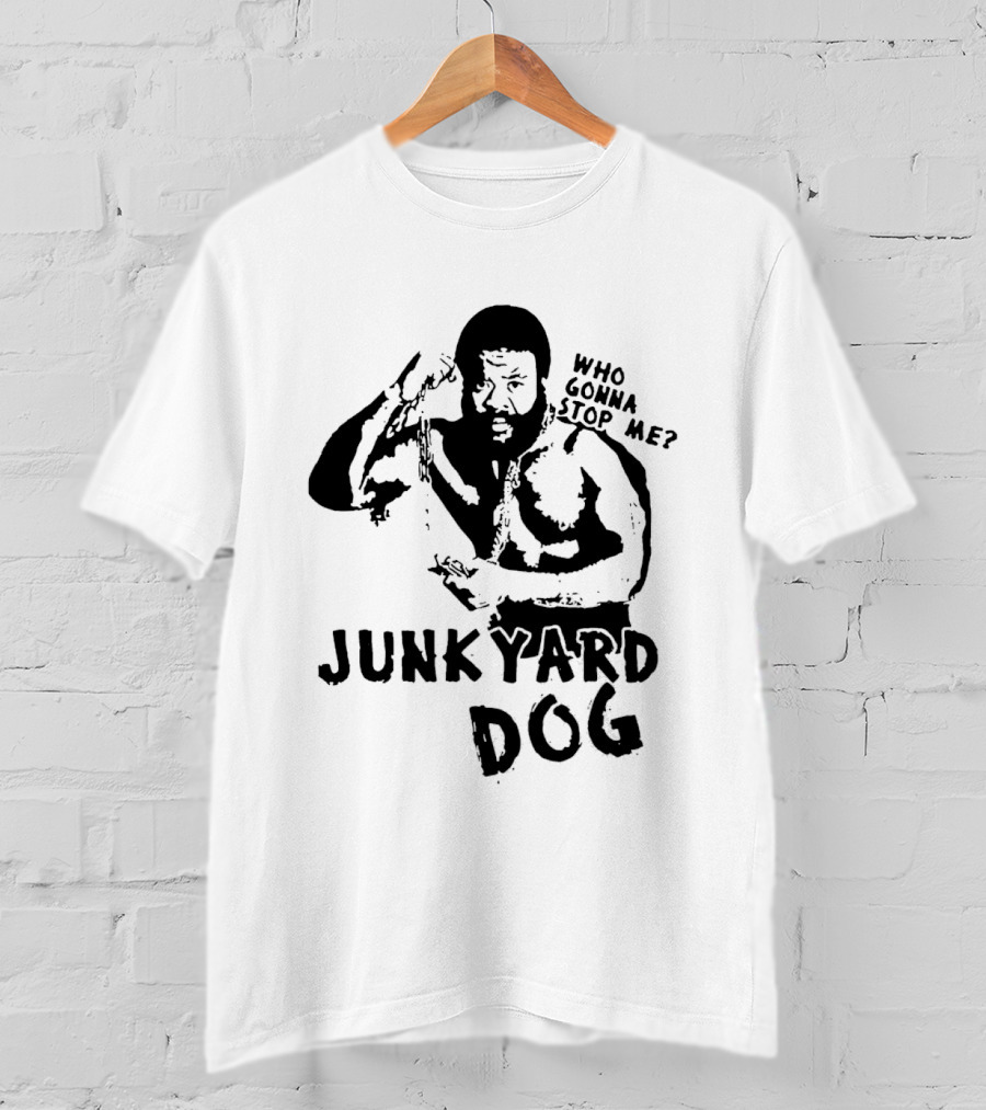 Junkyard Dog Flexing Who Gonna Stop Me Wrestling T-Shirt