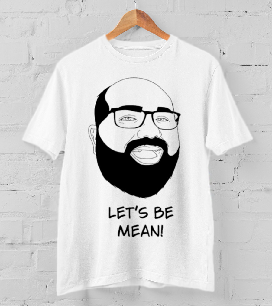 Vsauce Michael Stevens Let's Be Mean Text And Face T-Shirt