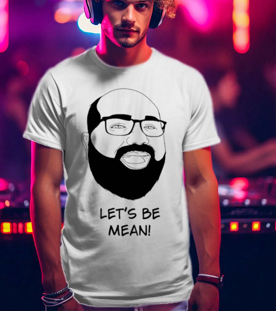 Vsauce Michael Stevens Let's Be Mean Text And Face T-Shirt
