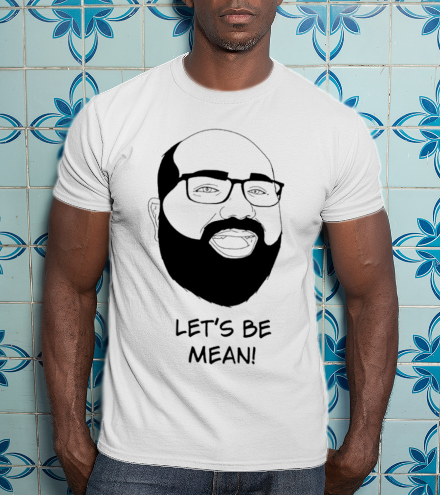 Vsauce Michael Stevens Let's Be Mean Text And Face T-Shirt