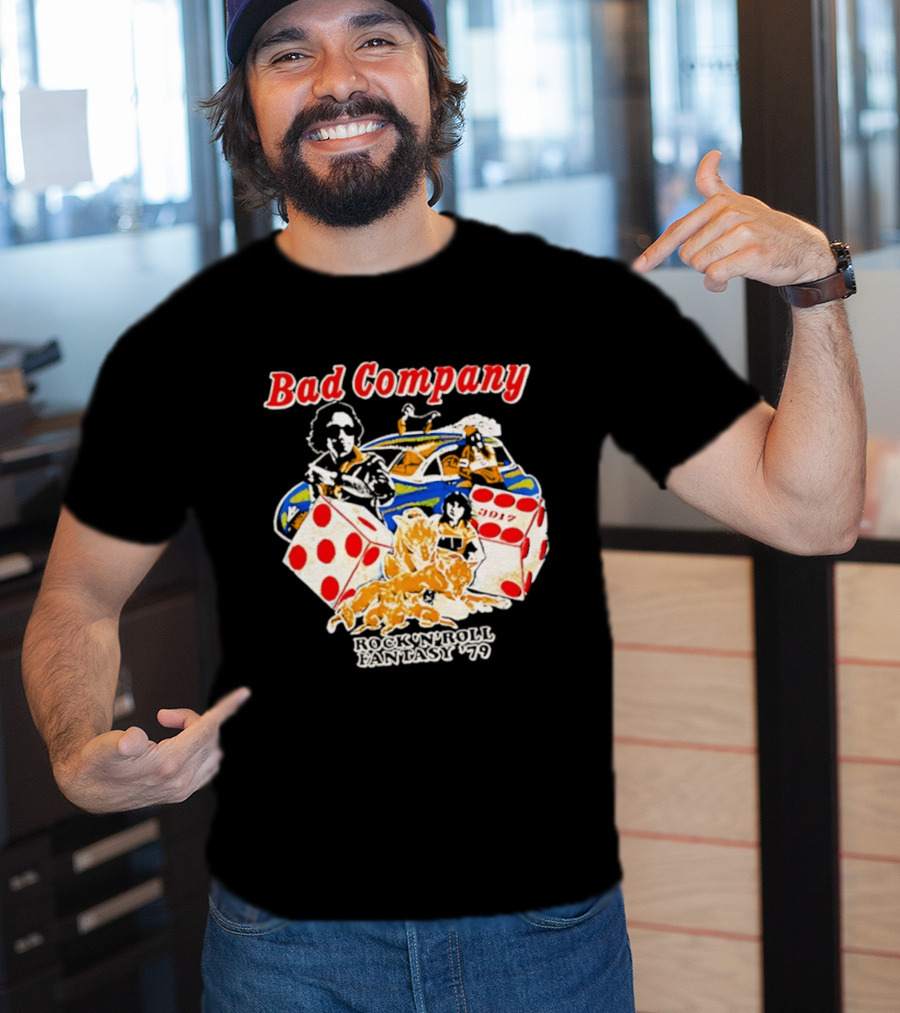 Bad Company Rock N Roll Fantasy '90 Dice And Muscle Car T-Shirt