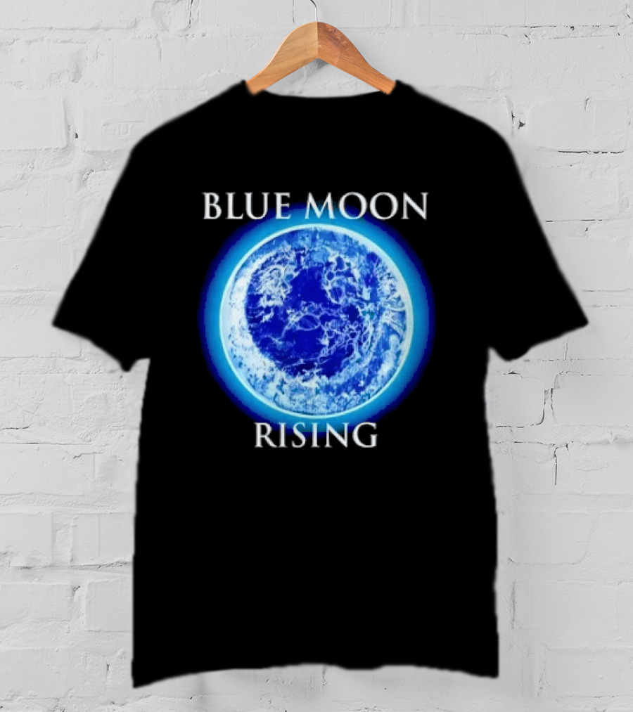 Blue Moon Rising Astronomy Celestial Night Sky Planetary T-Shirt