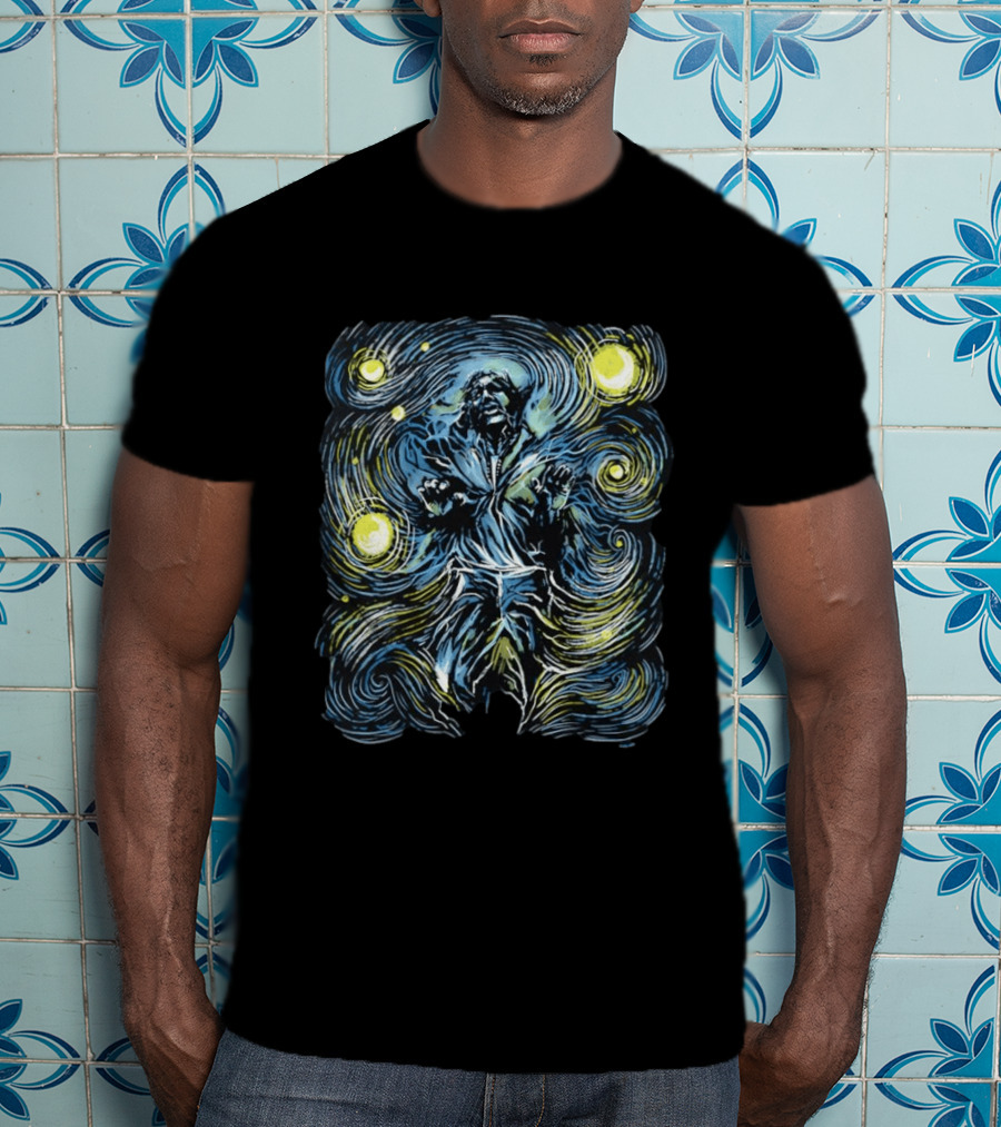 Starry Night Han Solo In Carbonite Van Gogh T-Shirt