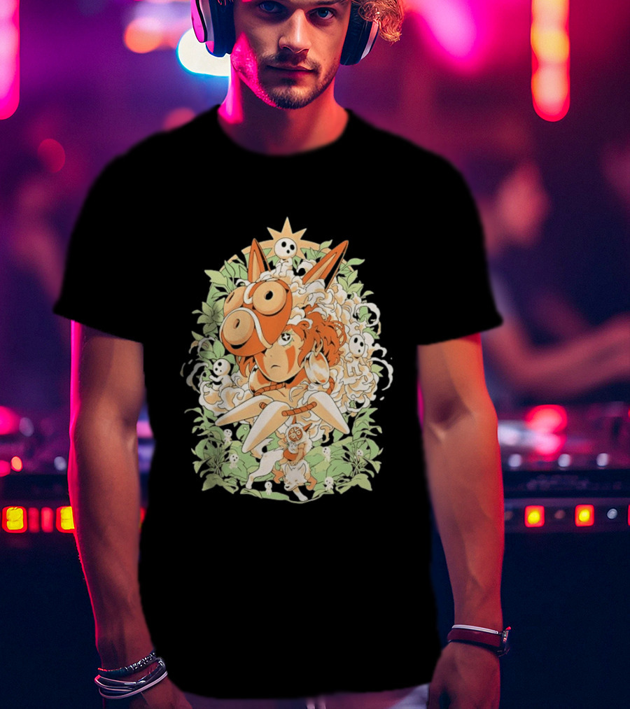 Princess Mononoke Moro Kodama Spirit Forest Adventure T-Shirt