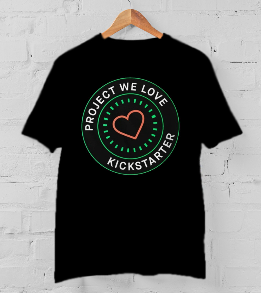 Project We Love Kickstarter Heart Badge Circular T-Shirt