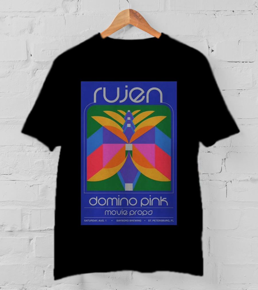 Rujen Domino Pink Movie Props Saturday August 1 Bayboro Brewing St. Petersburg FL T-Shirt